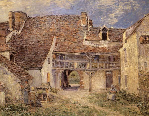Alfred Sisley Courtyard of Farm at St-Mammes